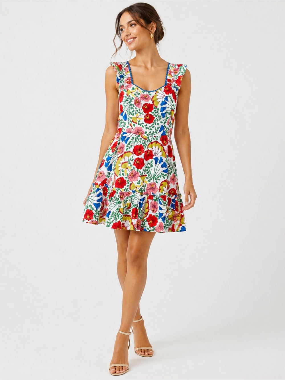 🌺 Adrianna Papell Floral Fit & Flare Dress